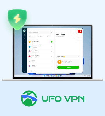 Приложение UFO VPN на ноутбуке Windows